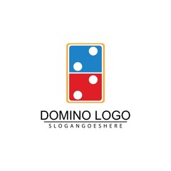 Domino card logo design illustration vector