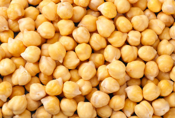 healthy food. chickpeas background. chickpeas texture. macro. top view