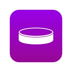 Puck icon digital purple for any design isolated on white vector illustration