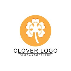 Clover leaf logo icon design template vector