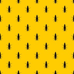 Beetle insect pattern seamless vector repeat geometric yellow for any design