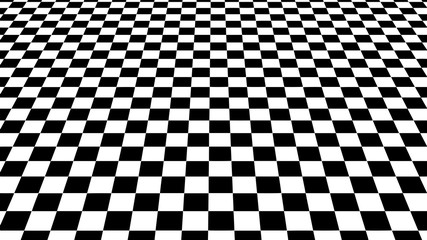 Vector optical illusion. Abstract grid whith black and white squares.