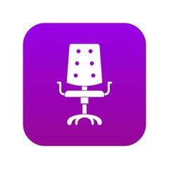 Office chair icon digital purple for any design isolated on white vector illustration