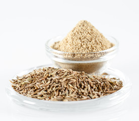 Cumin Isolated in white.