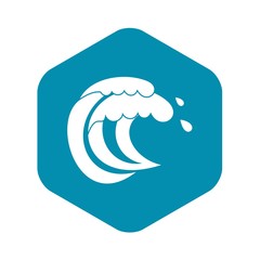Wave of sea tide icon. Simple illustration of wave of sea tide vector icon for web
