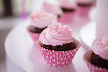  candy bar for girl birthday, in pink tones