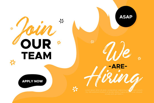 Join Our team banner design. Work poster. Vacancy background. Creative recruitment