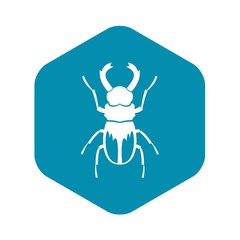 Rhinoceros beetle icon. Simple illustration of rhinoceros beetle vector icon for web