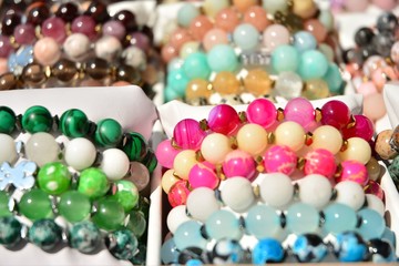 Women's colorful stone bracelets handmade