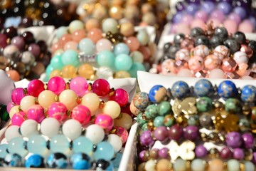 Women's colorful stone bracelets handmade