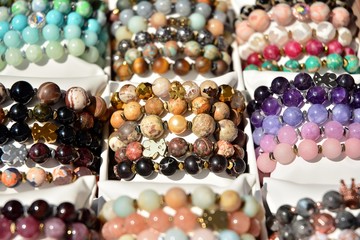 Women's colorful stone bracelets handmade