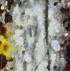 Detailed close-up grunge clouds abstract background. Dry brush strokes hand drawn oil painting on canvas texture. Creative simple pattern for graphic work, web design or wallpaper. Chaotic splashes.