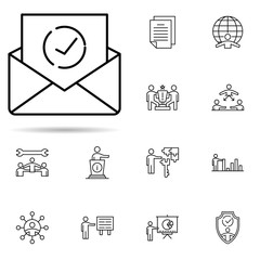 Deal, inbox icon. Universal set of professional seo for website design and development, app development