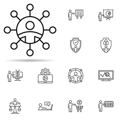 Network, link icon. Universal set of professional seo for website design and development, app development