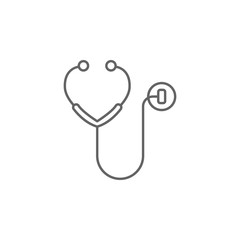 Stethoscope, medical icon. Element of medicine icon. Thin line icon