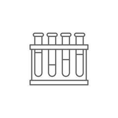 Blood sample, flask icon. Element of medicine icon. Thin line icon