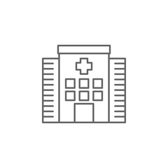 Hospital, building icon. Element of medicine icon. Thin line icon