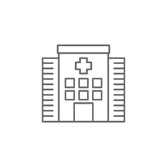 Hospital, building icon. Element of medicine icon. Thin line icon