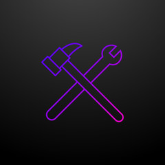 Tools sign outline nolan icon. Elements of security set. Simple icon for websites, web design, mobile app, info graphics