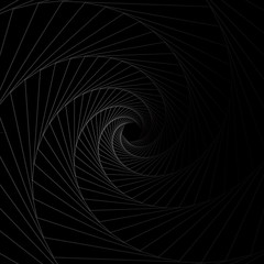 Diseño abstracto de patrón de cuadros circular. Fondo para presentación con firma de espiral con luces neón.