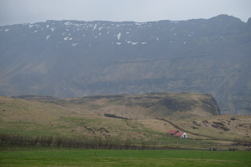 Farmhouse in the Iceland landscape