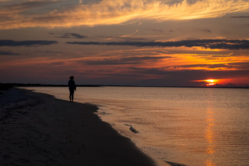 Alone watching the sunset