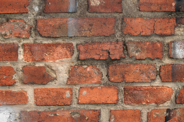 Brick wall for housing construction in Colombia and the world.