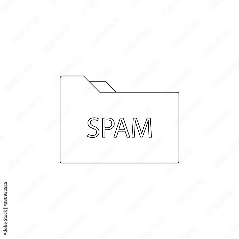 Poster spam folder icon. element of virus antivirus for mobile concept and web apps icon. outline, thin lin