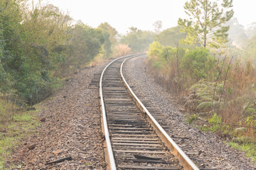 Fototapeta na wymiar The rails and the train path 03