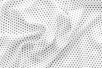 Design for blog with monochrome dotted fabric texture background top view space for text