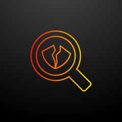 Loop broken shield nolan icon. Elements of virus antivirus set. Simple icon for websites, web design, mobile app, info graphics