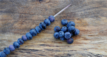 Blaubeeren am Spieß