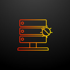 Beetle in the server nolan icon. Elements of virus antivirus set. Simple icon for websites, web design, mobile app, info graphics