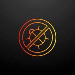 Off bug nolan icon. Elements of virus antivirus set. Simple icon for websites, web design, mobile app, info graphics