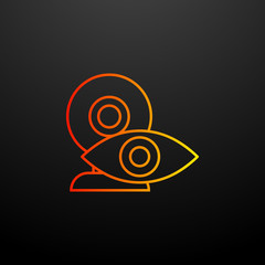 Eye on web camera nolan icon. Elements of virus antivirus set. Simple icon for websites, web design, mobile app, info graphics