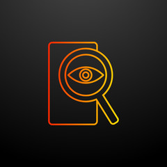 Eye in document nolan icon. Elements of virus antivirus set. Simple icon for websites, web design, mobile app, info graphics