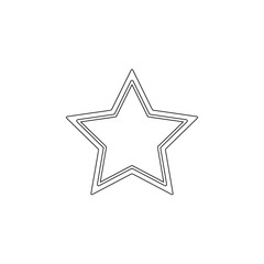 five-pointed star icon. Element of web for mobile concept and web apps icon. Outline, thin line icon for website design and development, app development