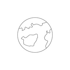 Earth icon. Element of web for mobile concept and web apps icon. Outline, thin line icon for website design and development, app development