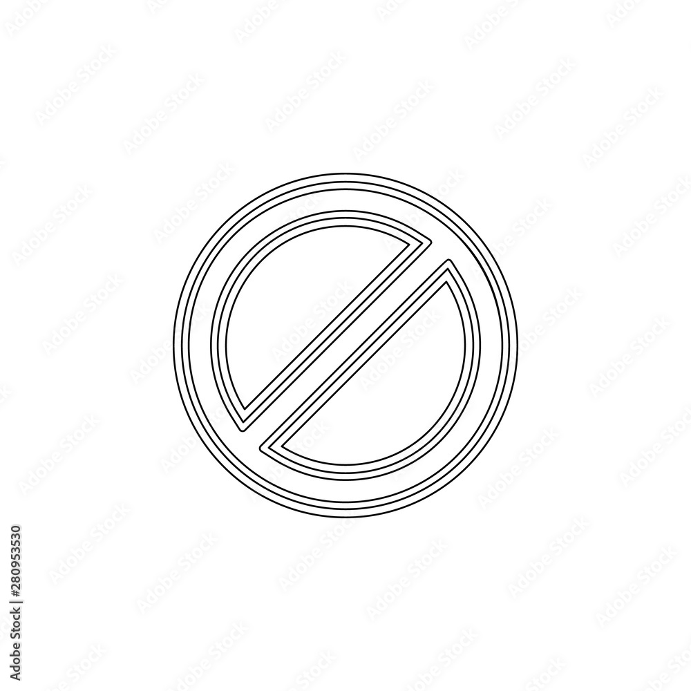 Aufkleber prohibition icon. element of web for mobile concept and web apps icon. outline, thin line icon for w