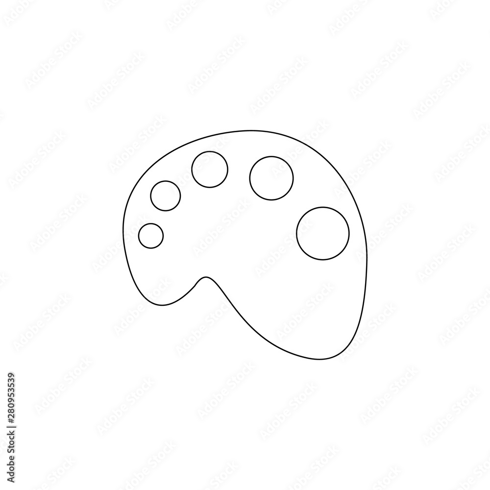 Aufkleber palette icon. element of web for mobile concept and web apps icon. outline, thin line icon for websi