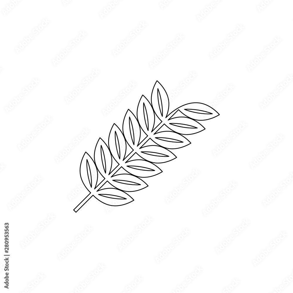 Aufkleber branch with leaves icon. element of web for mobile concept and web apps icon. outline, thin line ico