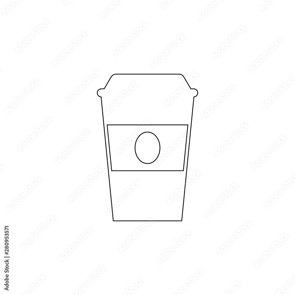 Poster a cup of coffee icon. element of web for mobile concept and web apps icon. outline, thin line icon f