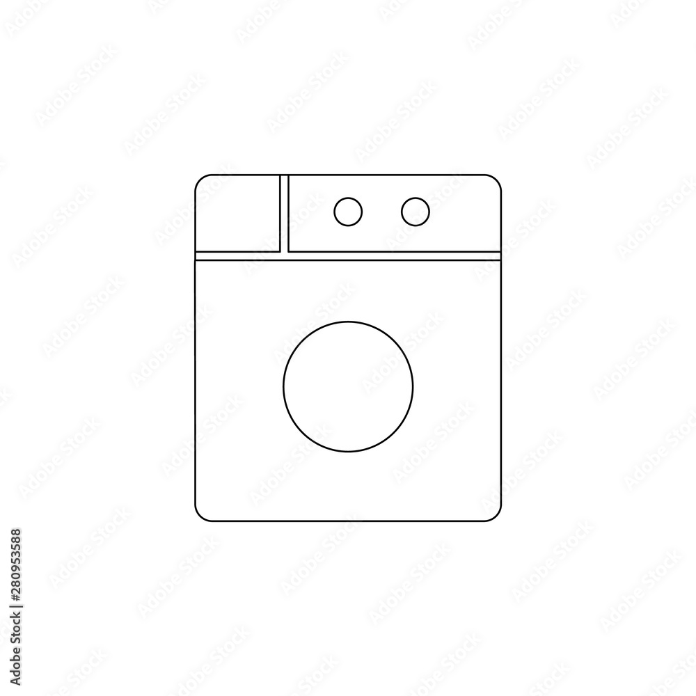 Aufkleber washing machine icon. element of web for mobile concept and web apps icon. outline, thin line icon f