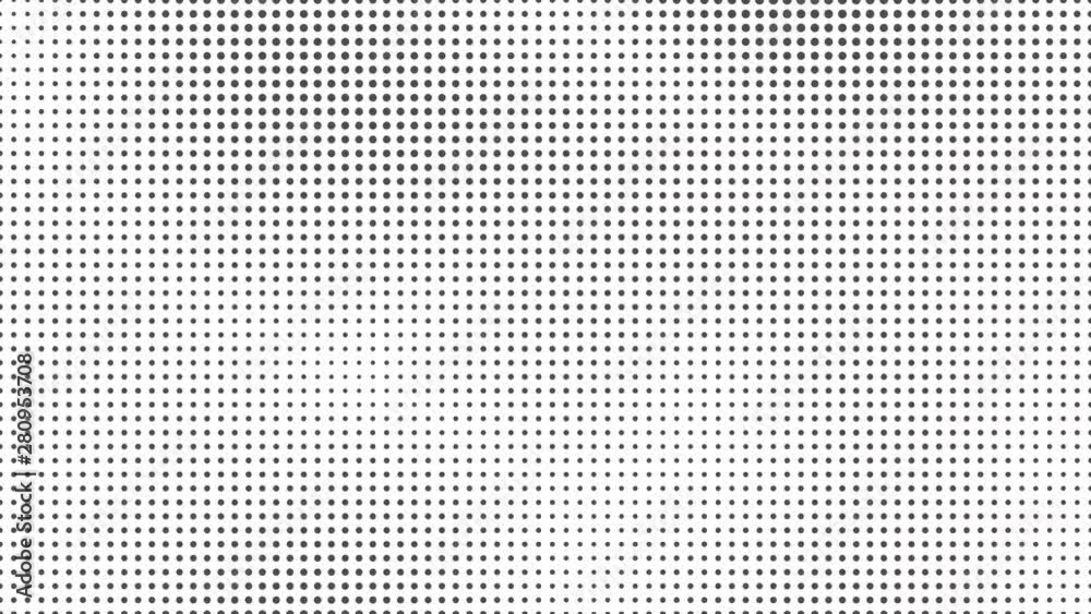 Wall mural abstract halftone motion background. moving dots seamless loop