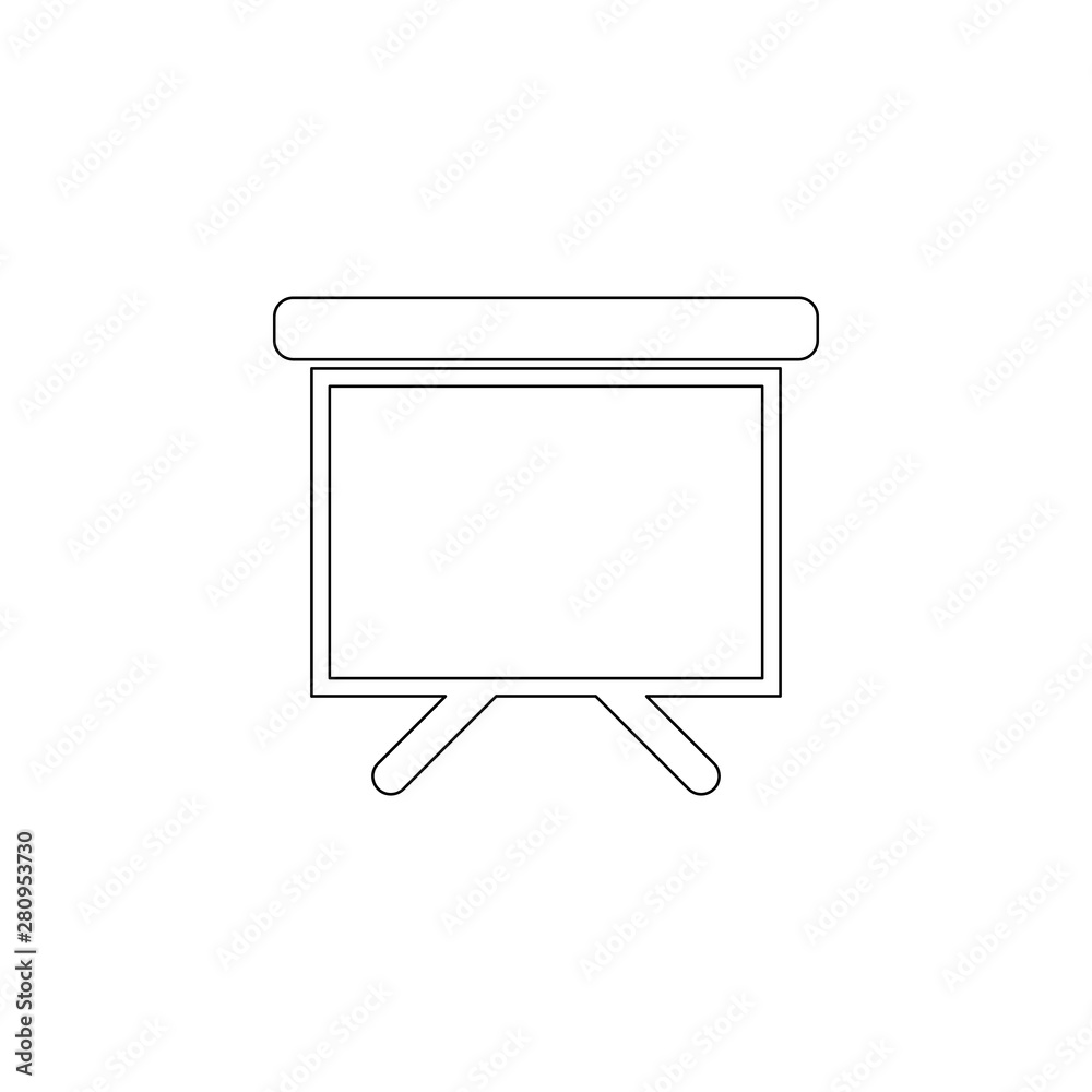 Aufkleber screen for presentation icon. element of web for mobile concept and web apps icon. outline, thin lin