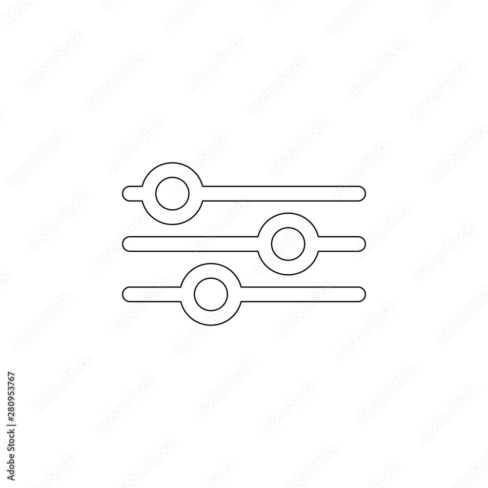 Aufkleber audio mixer icon. element of web for mobile concept and web apps icon. outline, thin line icon for w