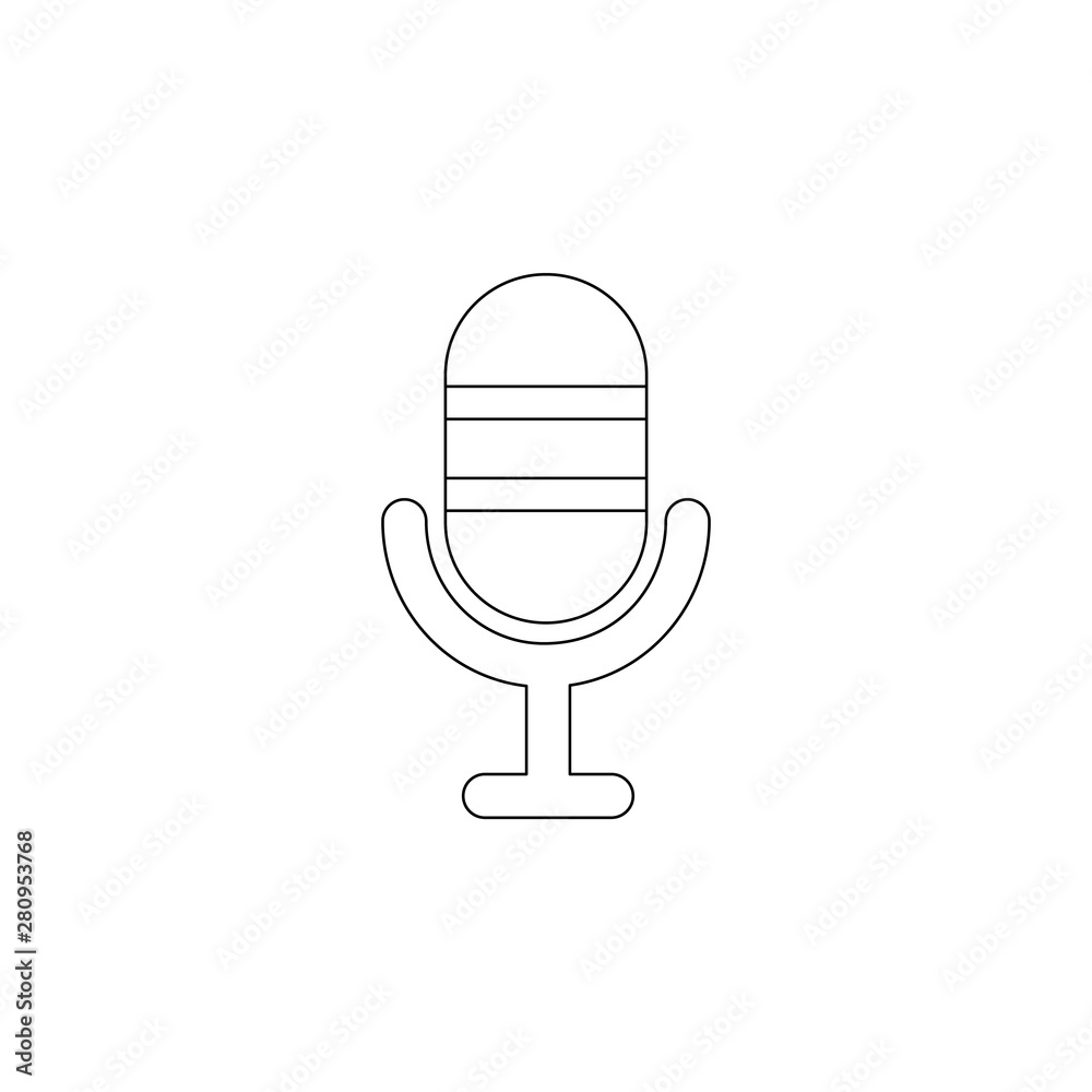 Aufkleber microphone icon. element of web for mobile concept and web apps icon. outline, thin line icon for we
