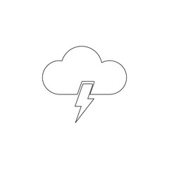 storm cloud icon. Element of web for mobile concept and web apps icon. Outline, thin line icon for website design and development, app development
