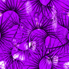 Tropical Purple Seamless Pattern. Summer Jungle