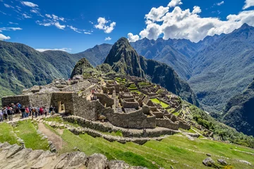 No drill light filtering roller blinds Machu Picchu Panorama view of Machu Picchu